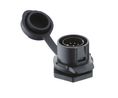 Front Panel Mount Plug, Size 20, Pin, 4 Contacts, 20A, 500V, IP67 / IP65